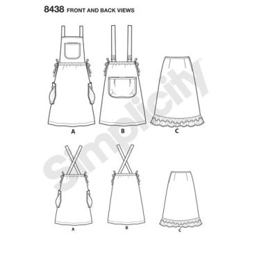 simplicity-apron-dress-pattern-8438-front-back-view