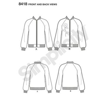 simplicity-bomber-jacket-pattern-8418-front-back-view