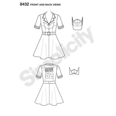 simplicity-costume-pattern-8432-front-back-view