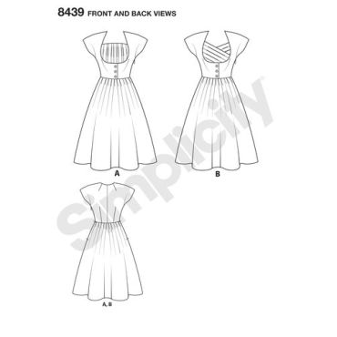 simplicity-retro-dress-miss-plus-pattern-8439-front-back-view