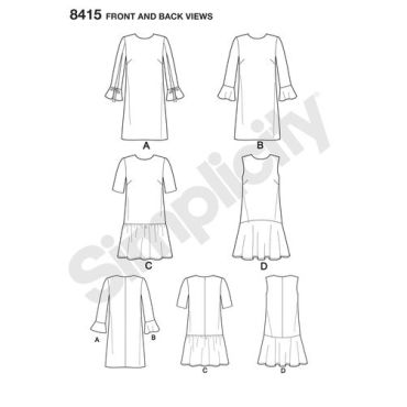 simplicity-sheath-dress-pattern-8415-front-back-view