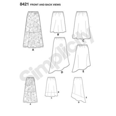 simplicity-skirts-aline-skirt-easy-miss-pattern-8421-front-back-view