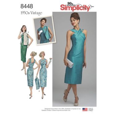 simplicity-vintage-1950s-dress-miss-pattern-8448-envelope-front