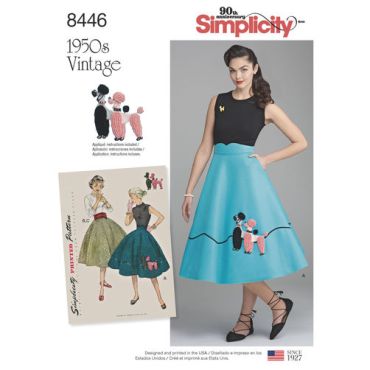 simplicity-vintage-1950s-poodle-skirt-miss-pattern-8446-envelope-front