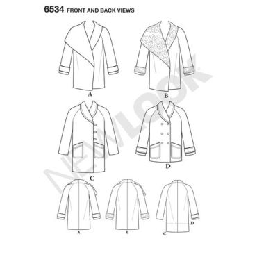 New-Look-asymmetrical-coat-pattern-6534-front-back-view