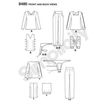 simplicity-rogue-one-costume-pattern-8480-front-back-view