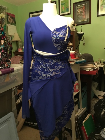 Half-finished dress form pinned together on my Fabulous Fit.