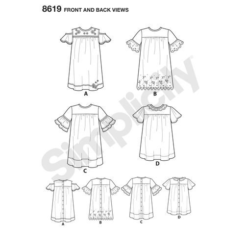 simplicity-child-dress-pattern-8619-front-back-view – Doctor T Designs