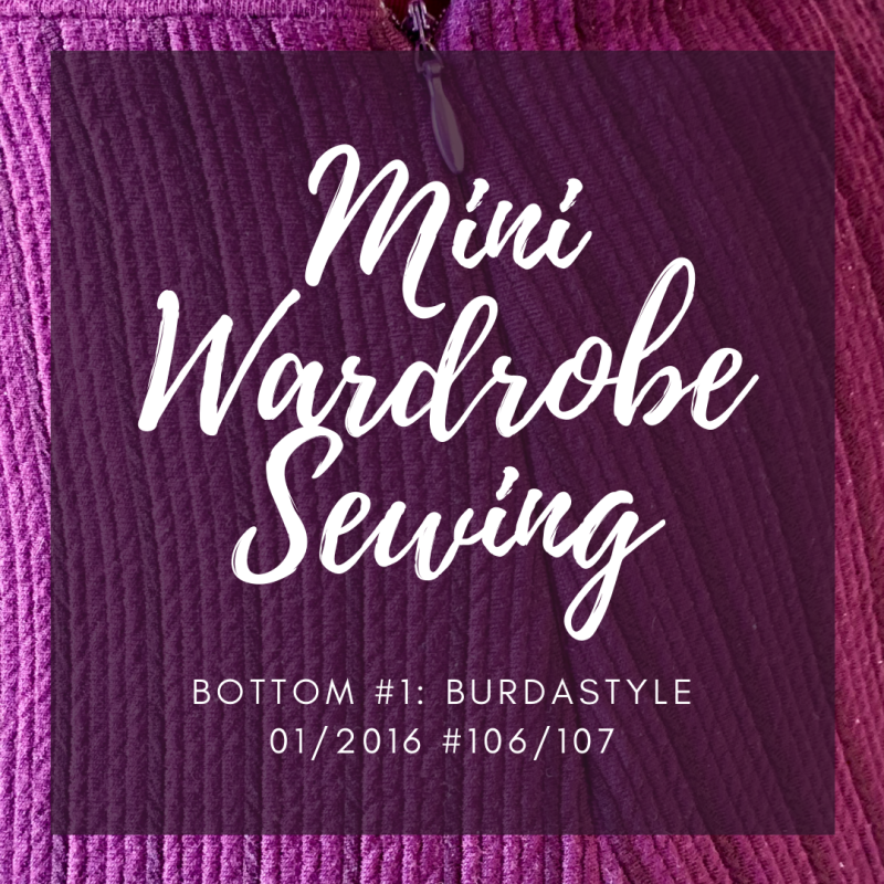 Mini Wardrobe Sewing: Bottom 1 Review